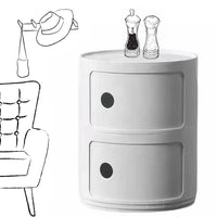 2/3 Layer Nordic Round Bedside Table Mini Storage Cabinet Bedroom Small Side End Table Nightstand Storage Locker for Bedroom - Buy online at  Vibe In Cart.