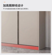 Solid Wood Sliding Door Wardrobe for Adult Bedroom Use