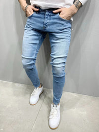 Spring Mens Black Blue Pants Pure Color Stretch Jeans Street Casual Slim Fit Trousers Male Vintage Wash Skinny Jeans for Men - Buy online at  Vibe In Cart.