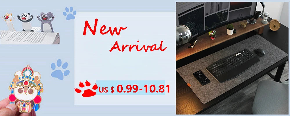 Large Non-Slip Wool Felt Mouse Pad for Office Desk