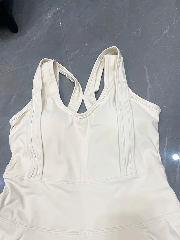 Tennis Dress Female Sleeveless Sport Suits Training Running Fitness Short Skorts Golf Badminton Tracksuits Padded Yoga Skirts - Buy online at  Vibe In Cart.
