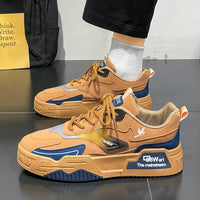 Men's Low-Top Lace-Up Skateboarding Shoes With Rayon Material