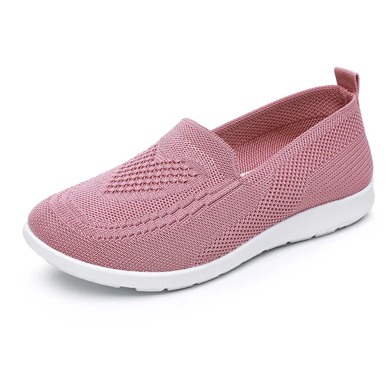 Women's Casual Slip-On Loafer Flats with Breathable Mesh and Hollow Design