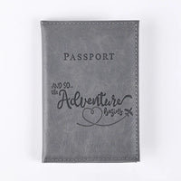Solid PU Leather Passport Holder Wallet Card Case for Travel