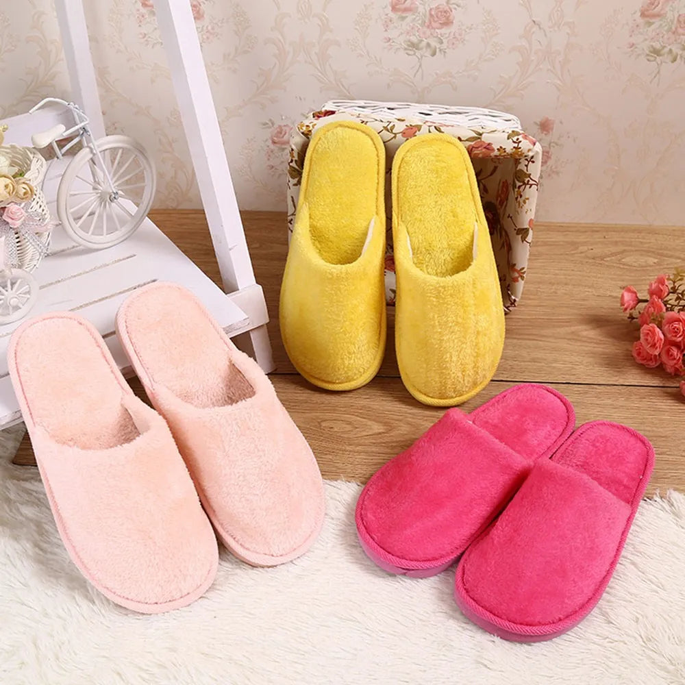 Men's Winter Slippers Warm Bedroom Plush Shoes Home Floor Soft Indoors Thin Velvet Solid Color Non Slip Half Drag Slipper - Buy online at  Vibe In Cart.