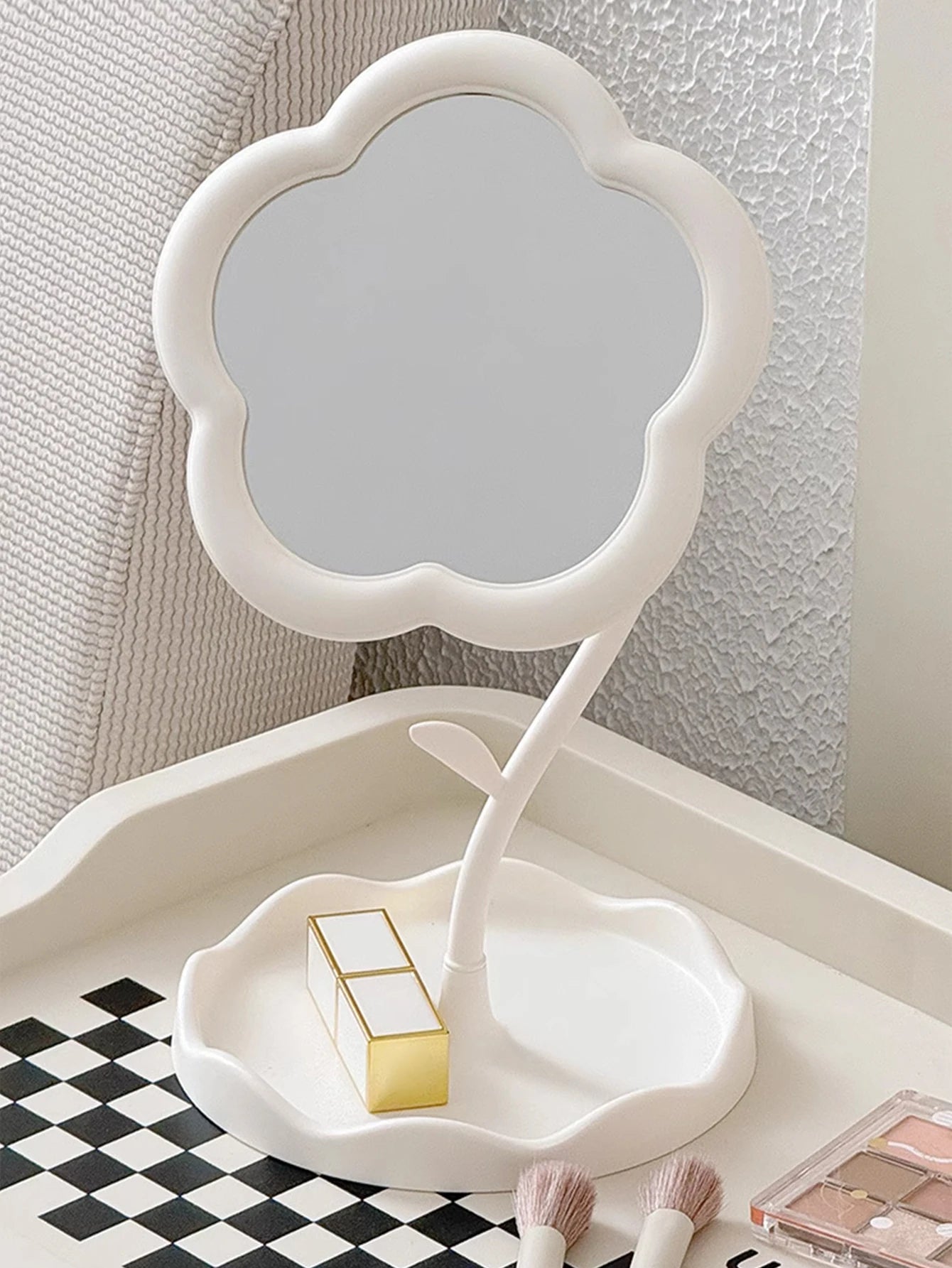 Cute Sunflower Rotatable Desktop Makeup Mirror Portable Cosmetic Vanity Mirror for Women Girls Dorm Room Gift - Buy online at  Vibe In Cart.