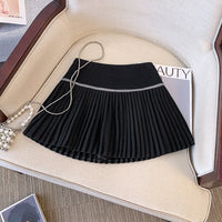 Plaid Pleated Mini Skirt Thick Wool Short Skirt High Waist Box-pleat Miniskirt for Women Teen-girl Preppy Style Outfit - Buy online at  Vibe In Cart.