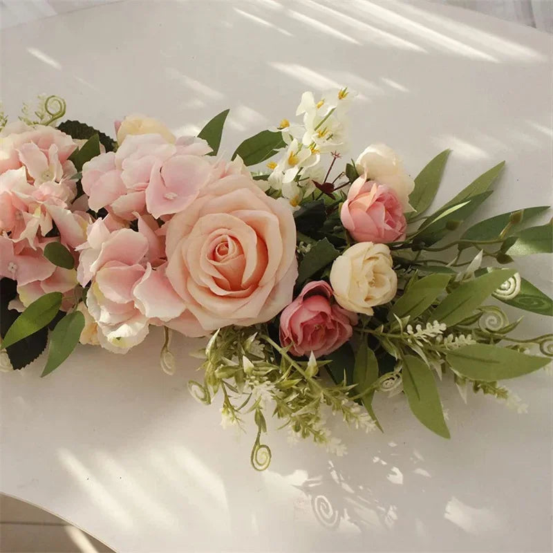 Wedding Arch Flowers Pink Rose Decorative Floral Swags Greenery Arbor Floral Arrangement or Sheer Drapes Wedding Chair Ceremony - Buy online at  Vibe In Cart.