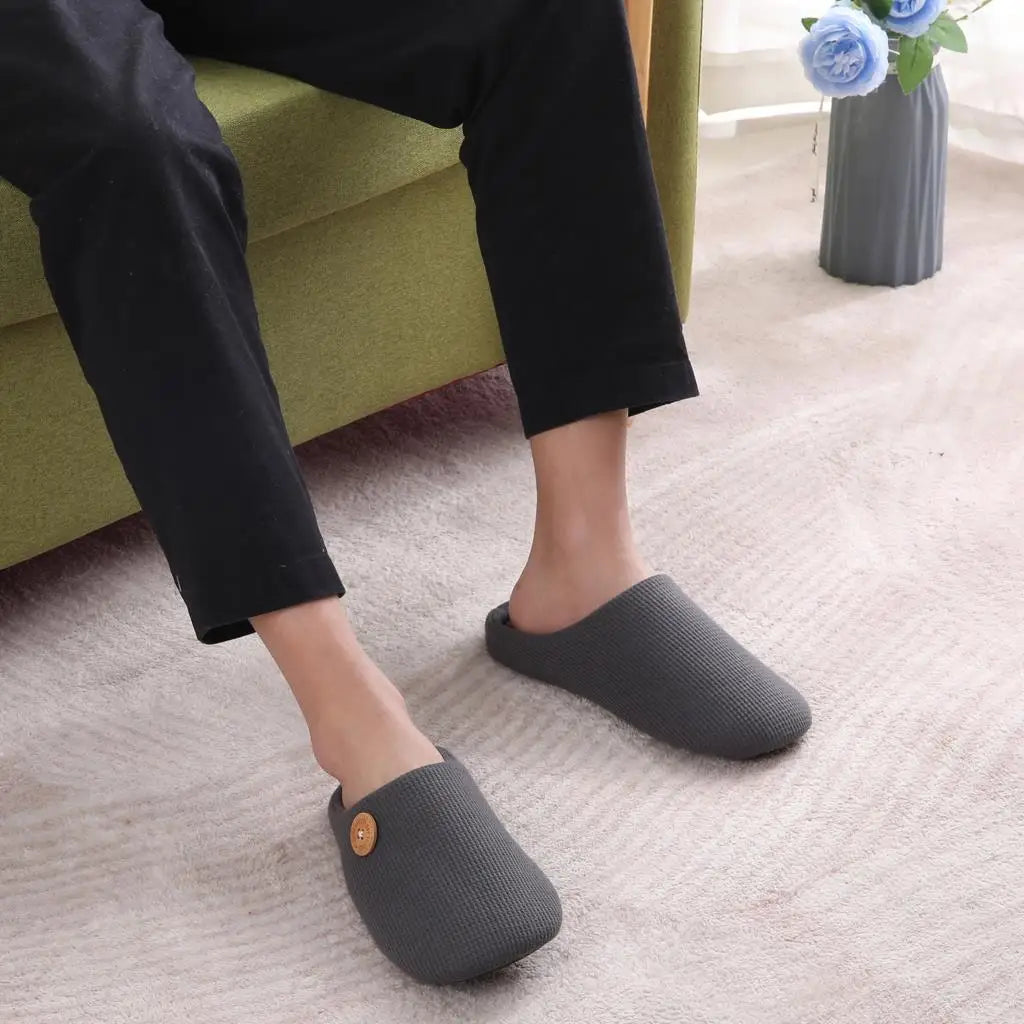 Smile Pop Men Flat Slippers Indoor Cozy Home Men Slippers Winter Casual Slippers Soft Antiskid Slippers Outdoor Fashion Shoes - Buy online at  Vibe In Cart.