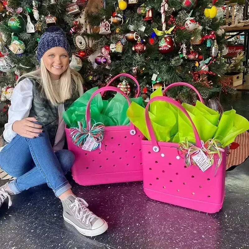 XL Extra Large Beach Bag EVA Rubber Waterproof Beach Travel Picnic Storage Basket Women Shopping Handbag Sac Jelly Tote Bag - Buy online at  Vibe In Cart.