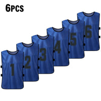 Numbered Soccer Pinnies for Adults and Youth, 6 or 2 Pack
