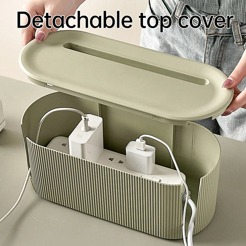 Rectangle Wire and Cable Storage Organizer Box for Earphone and Electric Wires