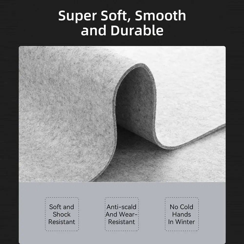 Large Non-Slip Wool Felt Mouse Pad for Office Desk