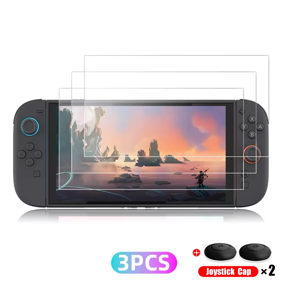 Screen Protector Tempered Glass For Switch Nintendo 2 With Joystick Cap Accessories Protector For Switch Nintendo 2 - Buy online at  Vibe In Cart.