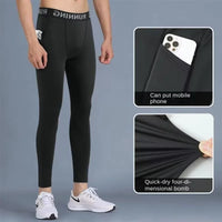 Running speed dry tight pants men's compression sports pants can hold mobile phones Spring and Autumn Marathon professional trac - Buy online at  Vibe In Cart.