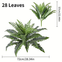 Realistic Boston Ferns 57cm/67cm Artificial Boston Fern Plants 38 Leaves UV Resistant Fake Ferns Greenery for Door Porch Decors - Buy online at  Vibe In Cart.