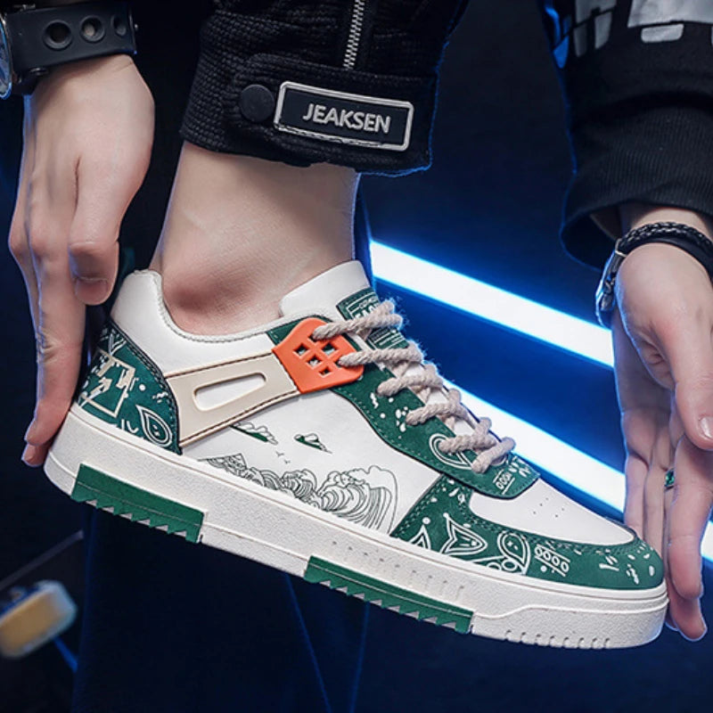 New Men's Shoes Lace-Up Sneakers Male Breathable Board Shoes Outdoor Non Slip Running Shoes Autumn Trend Casual Shoe Scarpe Uomo - Buy online at  Vibe In Cart.