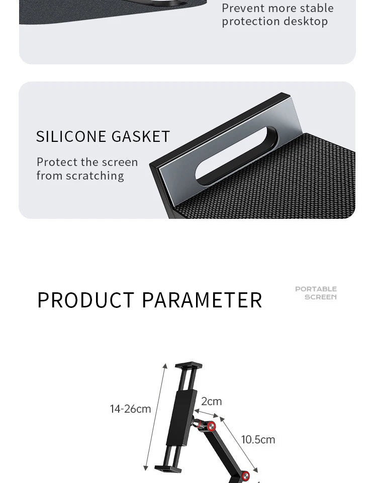 Adjustable VESA Monitor Stand for 10-20 Inch Screens with 360 Degree Swivel
