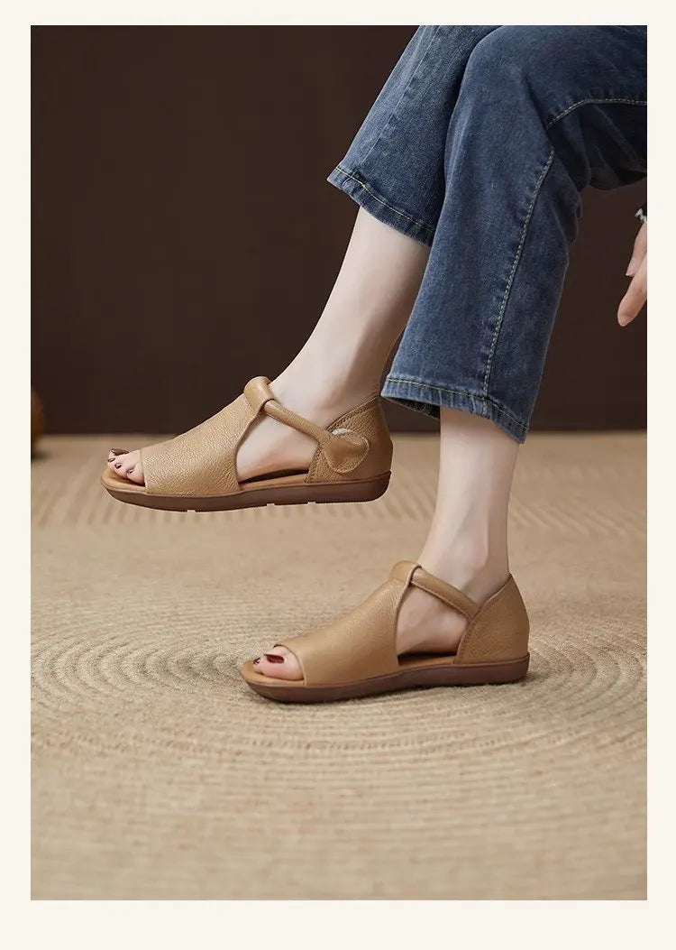 Women's Open-Toe Flat Sandals with Cross Strap & Adjustable Ankle Strap - Summer Casual Lightweight Walking Shoes for Women, Min - Buy online at  Vibe In Cart.