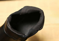 Women's High Heel Ankle Chelsea Boots with Square Heel