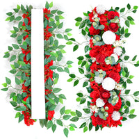100cm Luxury White Rose Artificial Flower Row Wedding Table Centerpiece Flowers Backdrop Wall Arches Decor Party Stage Floral - Buy online at  Vibe In Cart.