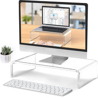 Transparent Acrylic Monitor Stand for 10-20 Inch Laptops