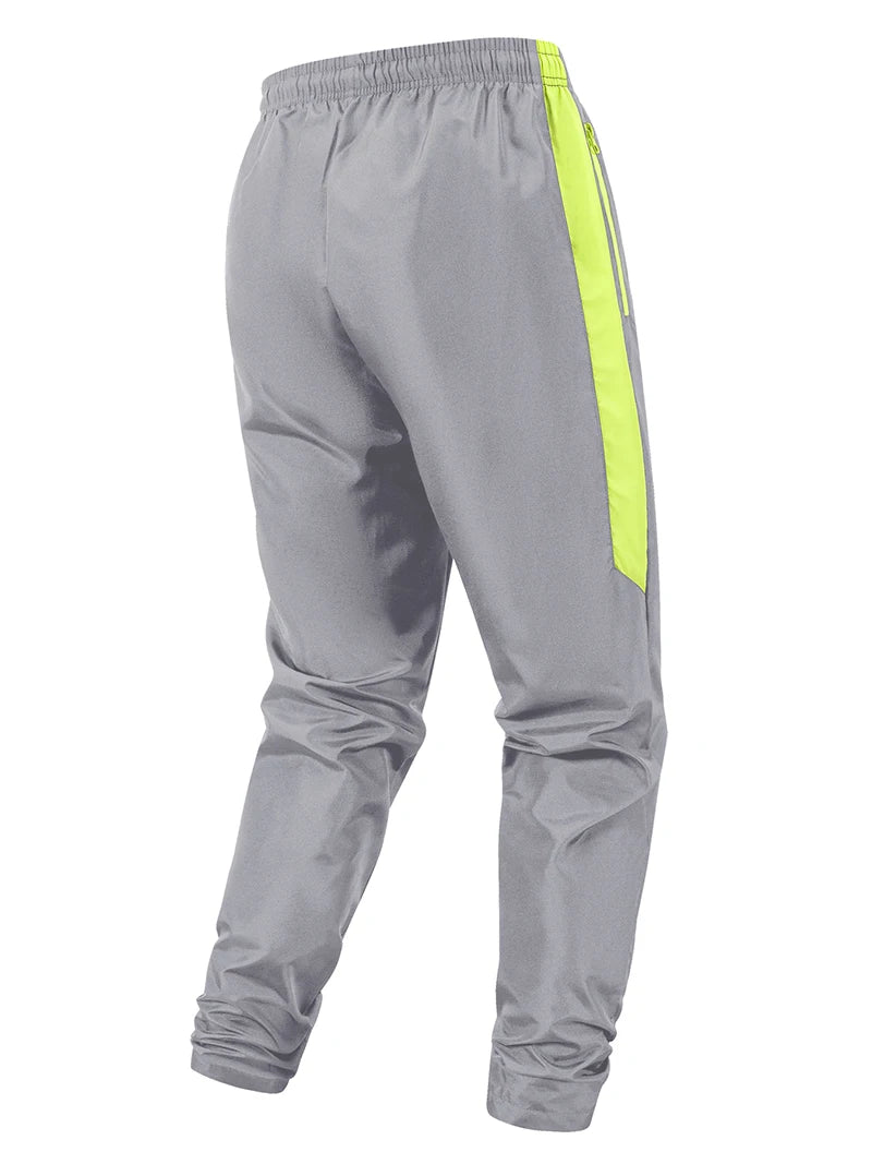 Men's Colorblock Patchwork Sports Pants with Zipper Side Pockets Spring Fall Breathable Quick Dry Hiking Running Trousers - Buy online at  Vibe In Cart.