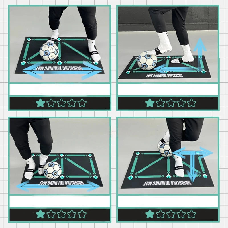 Football Training Mat Non-Slip Foldable 90cm x 60cm Polyester
