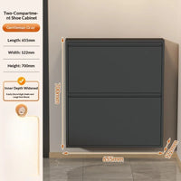 Slim Steel Shoe Cabinet Ultra Thin Shoe Storage Rack Shoe Organizer Entryway Hallway Narrow Space Saving Flip Door Storage Rack - Buy online at  Vibe In Cart.