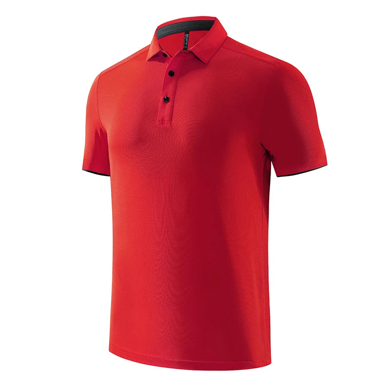 Men's Quick Dry Polyester Polo Shirt for Sports and Golf