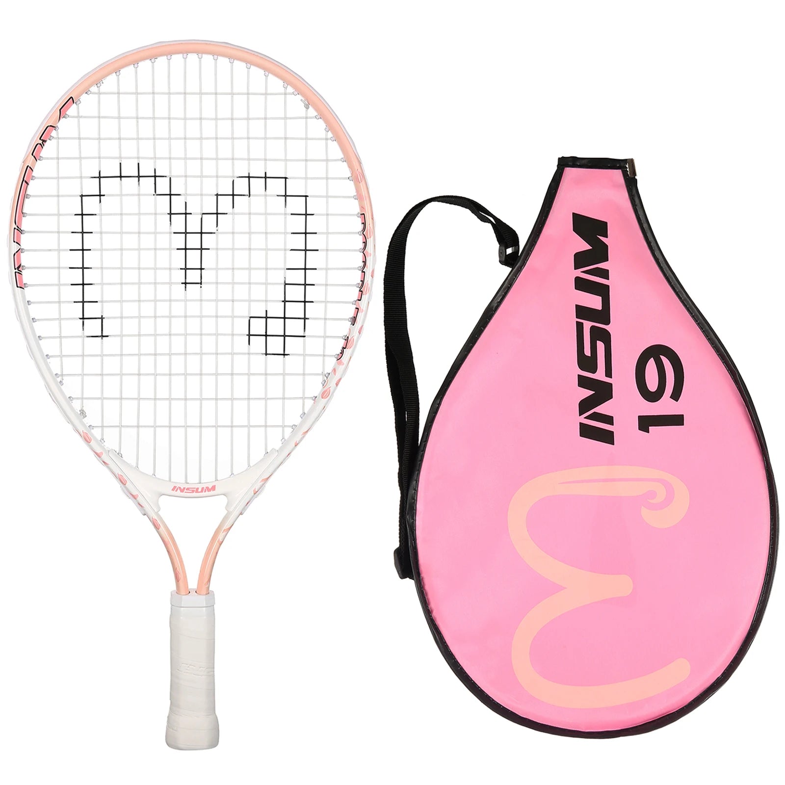 Kids Tennis Racket 17-25 Inches Lightweight Aluminum Alloy with Cover Bag