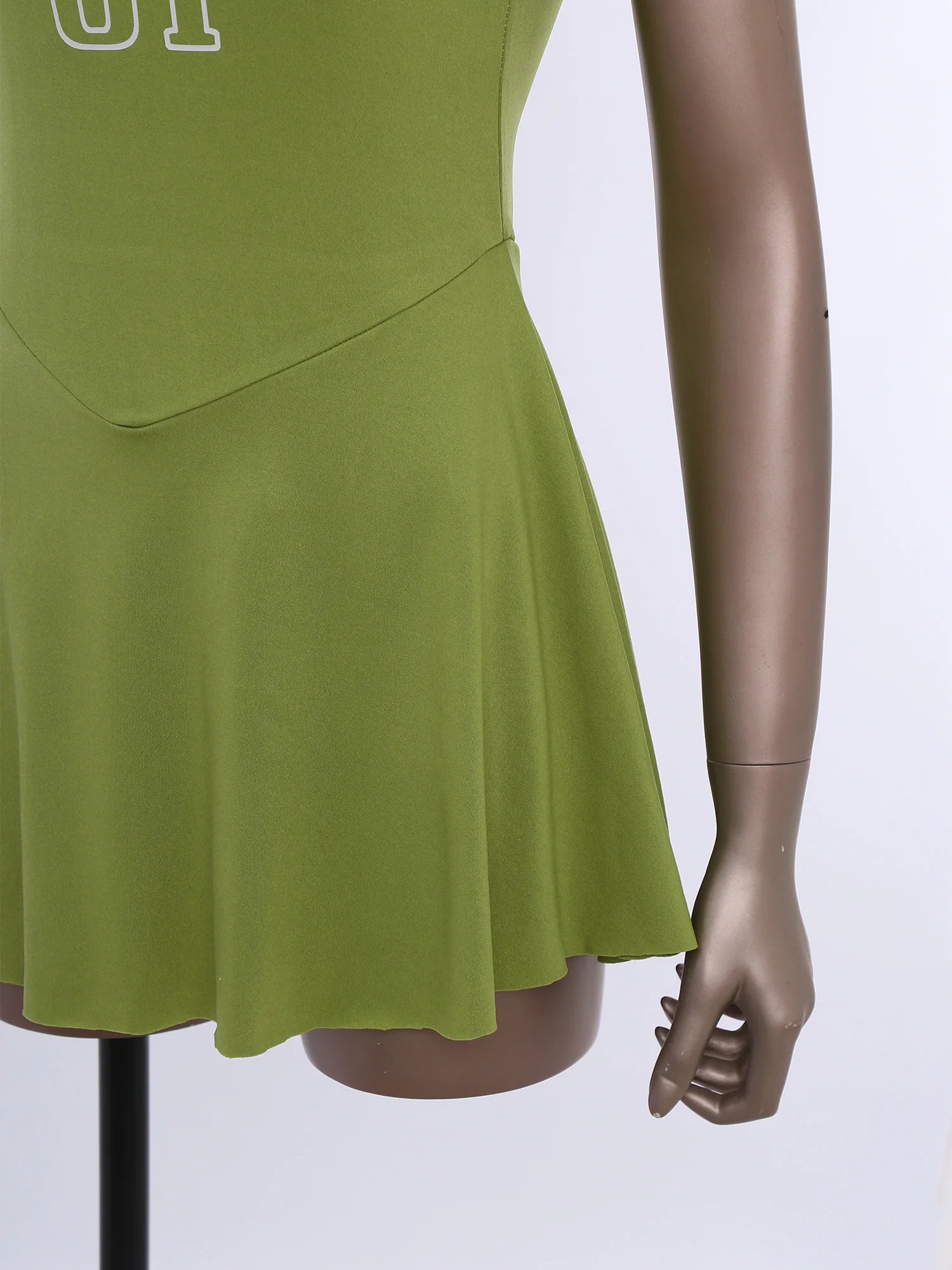 Sporty Style Girl Dress Children's Sleeveless Letter Print Sports Golf Tennis Workout Athletic Dress with Removable Chest Pads