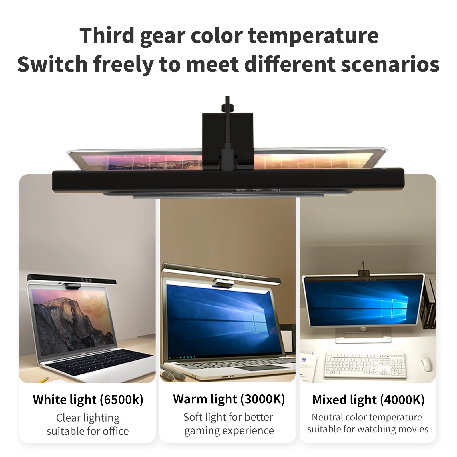 USB Stepless Dimming Screen Hanging Lights Curved Screen Monitor Light Bar RGB Background Atmosphere Desk Lamp Monitor Light Bar - Buy online at  Vibe In Cart.