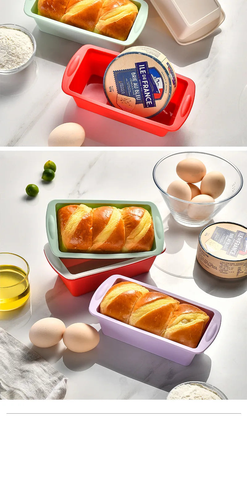 1/4Pcs Household Rectangular Silicone Mold Candy Toast Mould Easter Bread DIY Kitchen Supplies Cake Bakeware Pan Baking Tools - Buy online at  Vibe In Cart.