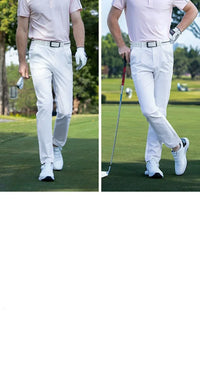 Men's Breathable Quick-Dry Stretch Golf Pants with Zipper Pockets
