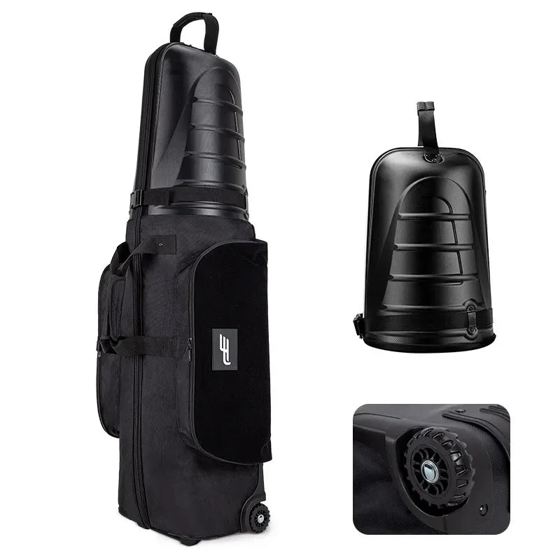 Nylon Hard Shell Golf Travel Bag With Wheels For Unisex Aircraft Use