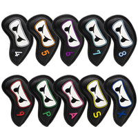 Leather Golf Club Headcover Set for Driver, Fairway, and Hybrid