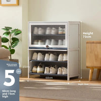 Multi-Layer Shoe Cabinet with Dustproof Large-Capacity Design
