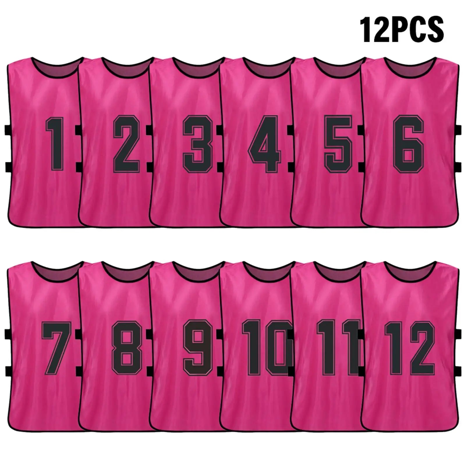 Numbered Soccer Pinnies for Adults and Youth, 6 or 2 Pack