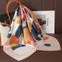 Square Satin Silk Scarf for Women, Casual All Seasons