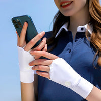 Women Half Finger Glove Cool Breathable Sun UV Protector Golf Glove Ice Silk Hollow Palm Elastic for Outdoor Practice - Buy online at  Vibe In Cart.