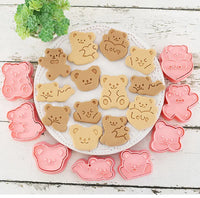 8 Pcs/set Cookie Cutters Plastic 3D Cute Cartoon Pressable Biscuit Mold Cookie Stamp Kitchen Baking Pastry Bakeware - Buy online at  Vibe In Cart.