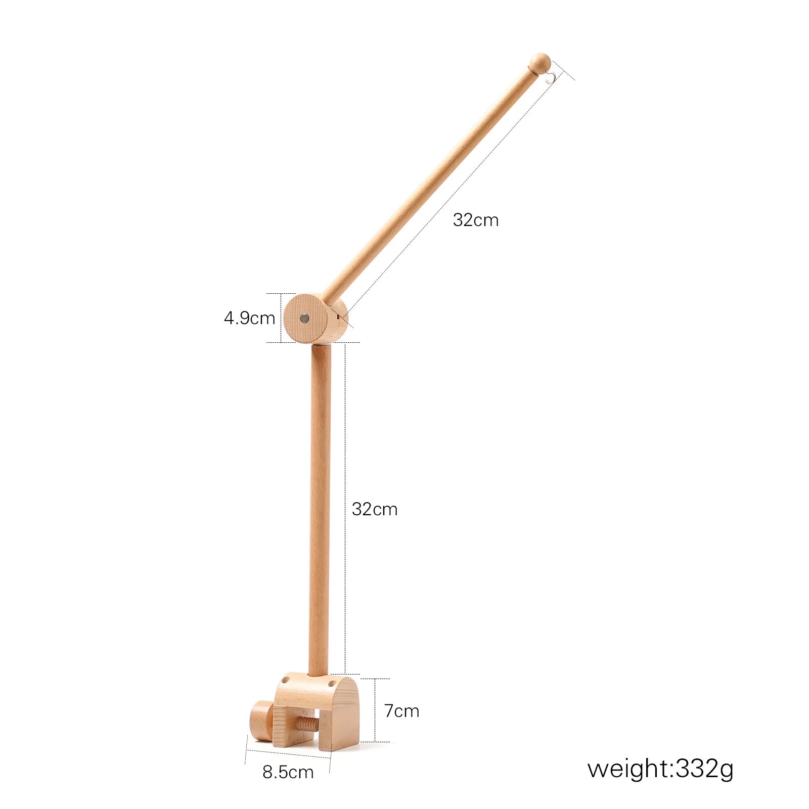 Baby Wooden Bedbell Bracket 0-12 Months Bed Bell Bracket Wooden Mobile Newborn Crochet Bed Bell Hanging Toys Newbaby Rattle Toys