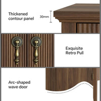 40" Retro Buffet Cabinet with Storage, Fluted Sideboard Credenza with Drawer, Accent Bar Cabinet for Living Room Furniture - Buy online at  Vibe In Cart.