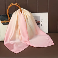 Square Satin Silk Scarf for Women, Casual All Seasons