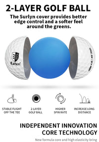 Two Piece Distance Golf Balls 36 Pack with Synthetic Rubber Core