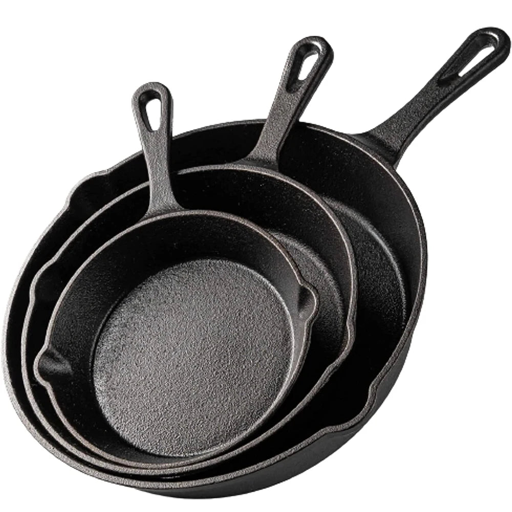 Cast Iron Frying Pan  Non-Stick Skillet for Cooking, Omelette & Pancake Pan, Induction-Compatible Kitchen Cookware - Buy online at  Vibe In Cart.