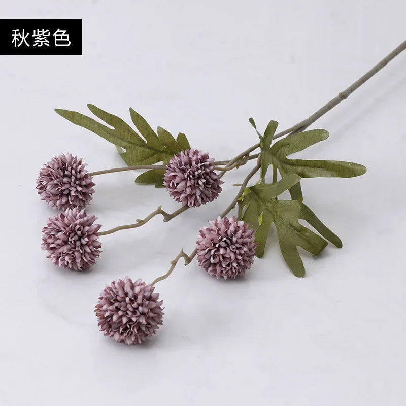 Artificial Dandelion Flower Bouquet Set of 4 Silk