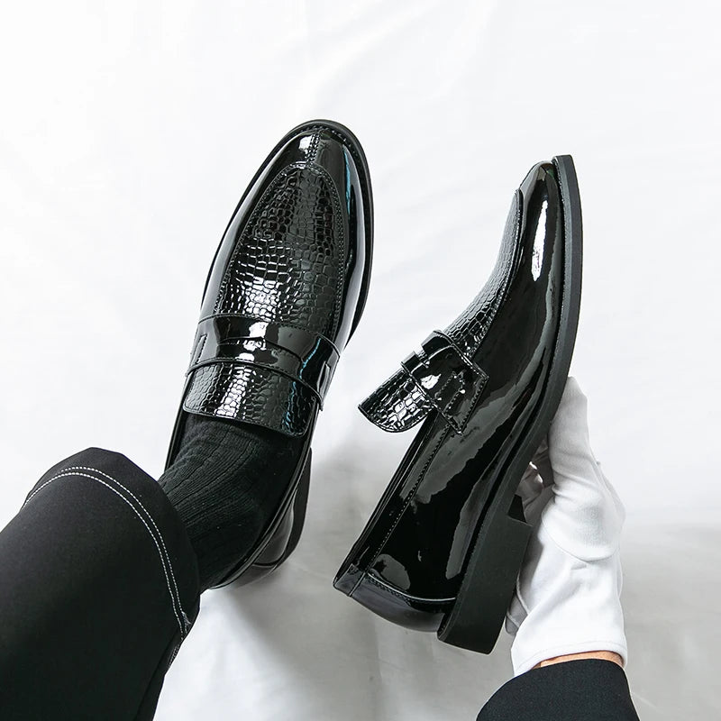 Loafers Shoes Men Color Blocked Business Casual Fashion Round Head Formal Wedding Shoes - Buy online at  Vibe In Cart.