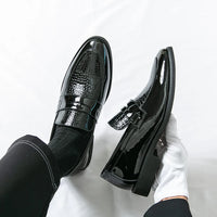 Loafers Shoes Men Color Blocked Business Casual Fashion Round Head Formal Wedding Shoes - Buy online at  Vibe In Cart.